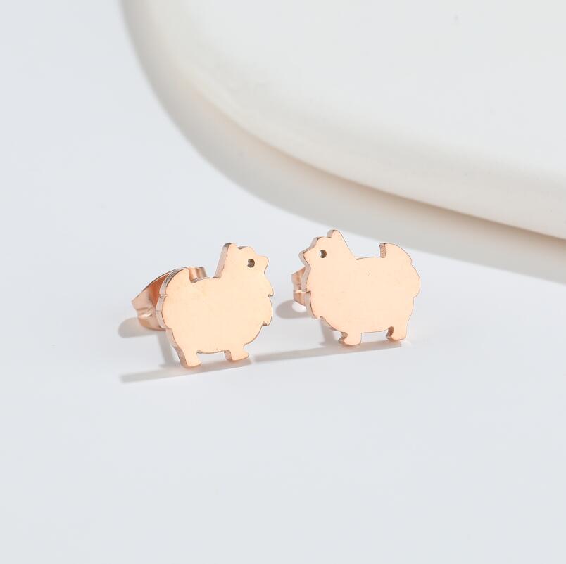 Fashion Animal Titanium Steel Ear Studs 1 Pair