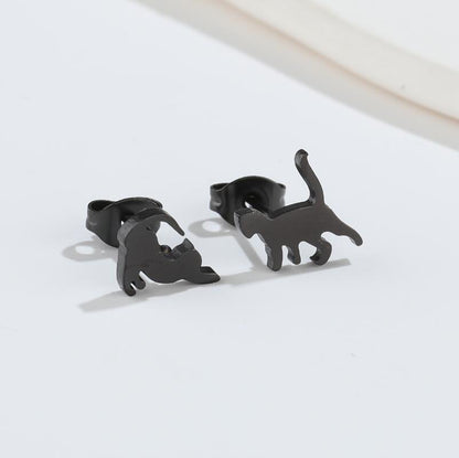 Fashion Animal Titanium Steel Ear Studs 1 Pair