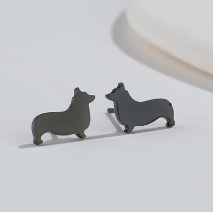 Fashion Animal Titanium Steel Ear Studs 1 Pair