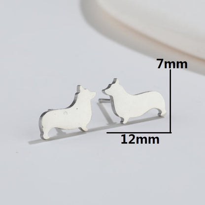 Fashion Animal Titanium Steel Ear Studs 1 Pair