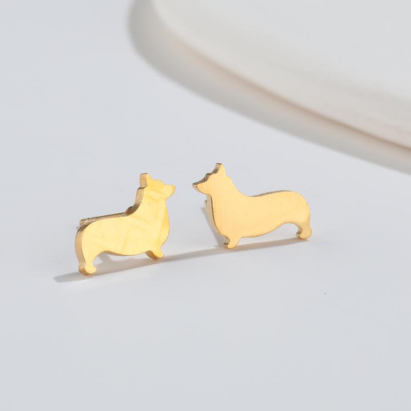 Fashion Animal Titanium Steel Ear Studs 1 Pair