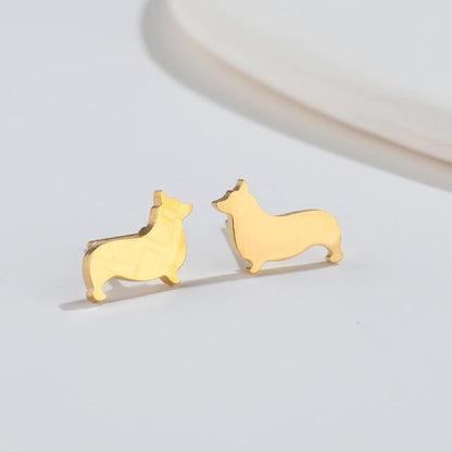 Fashion Animal Titanium Steel Ear Studs 1 Pair