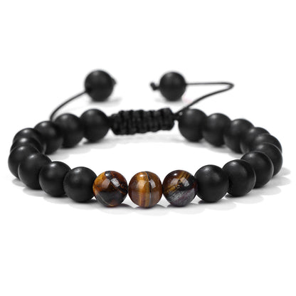 Fashion Gradient Color Natural Stone Agate Beaded Bracelets