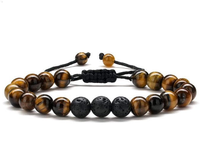 Fashion Gradient Color Natural Stone Agate Beaded Bracelets