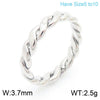 Fashion Twist Stainless Steel Polishing Rings 1 Piece