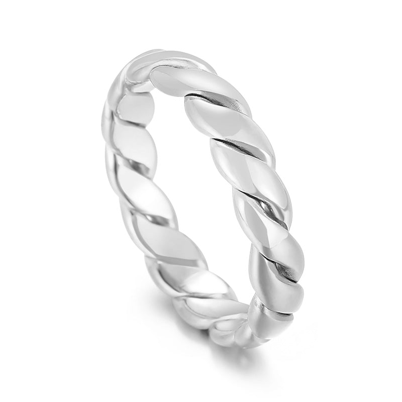 Fashion Twist Stainless Steel Polishing Rings 1 Piece