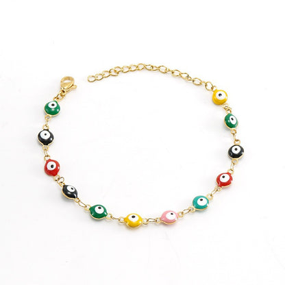 Fashion Devil's Eye Titanium Steel Enamel Bracelets 1 Piece