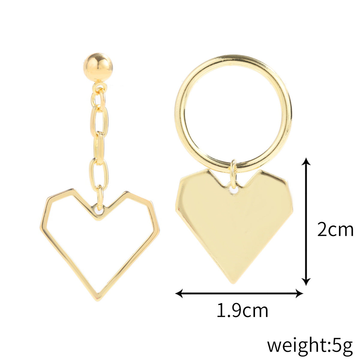 1 Pair Elegant Streetwear Heart Shape Alloy Drop Earrings