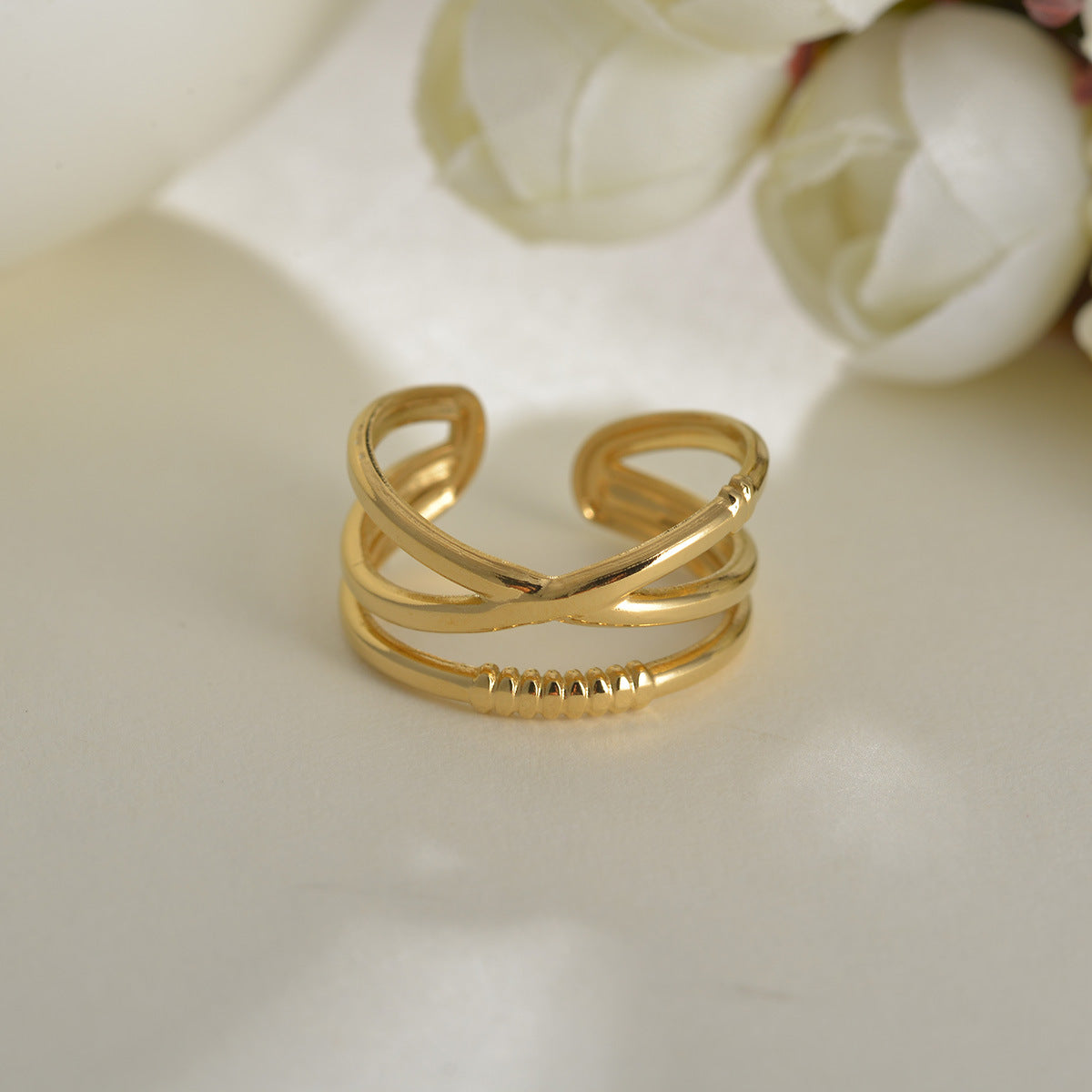 Fashion U Shape Stainless Steel Plating Rings 1 Piece