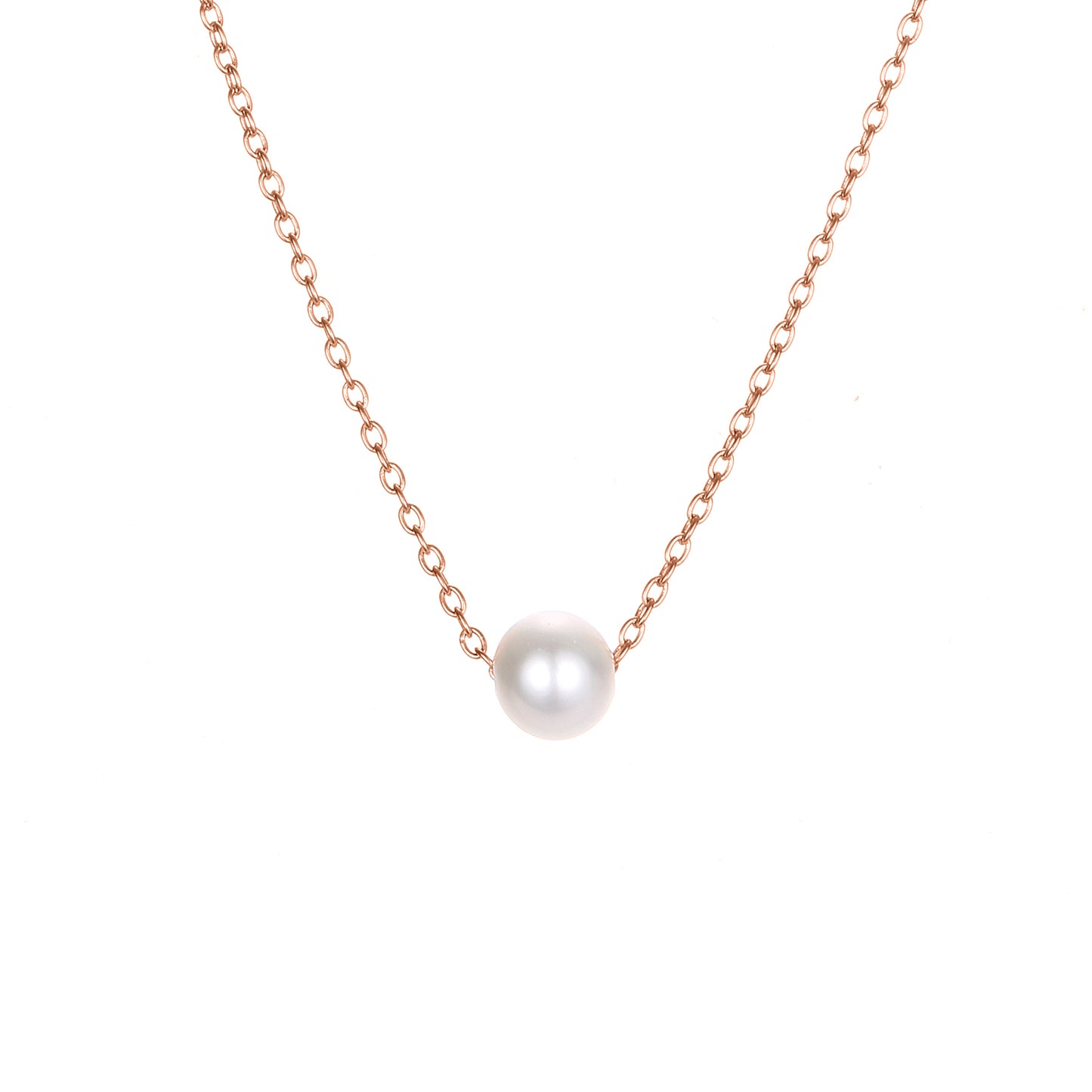 Simple Style Geometric Stainless Steel Plating Artificial Pearls Necklace