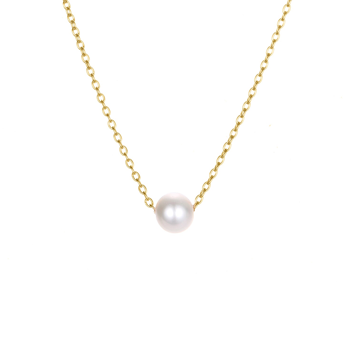 Simple Style Geometric Stainless Steel Plating Artificial Pearls Necklace