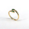 Fashion Geometric Copper Gold Plated Inlay Zircon Open Ring 1 Piece