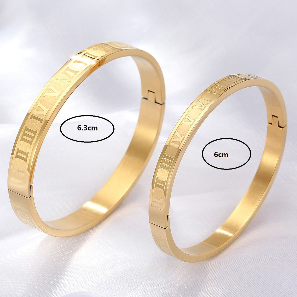 Simple Style Number Stainless Steel Plating Bangle 1 Set