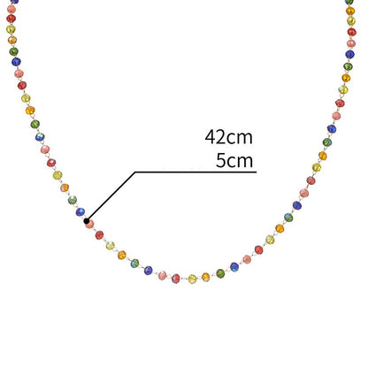 Simple Style Multicolor Stainless Steel Plating Necklace 1 Piece