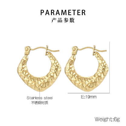 1 Pair Fashion Geometric Plating Stainless Steel Earrings