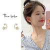 Sweet Heart Shape Wings Bow Knot Copper Plating Inlay Artificial Pearls Artificial Diamond Hoop Earrings Drop Earrings Ear Studs 1 Pair