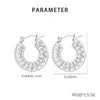 1 Pair Fashion C Shape Plating Stainless Steel Earrings