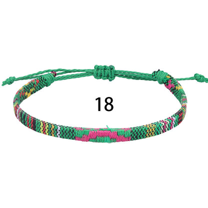 1 Piece Retro Color Block Cloth Stripe Women's Bracelets