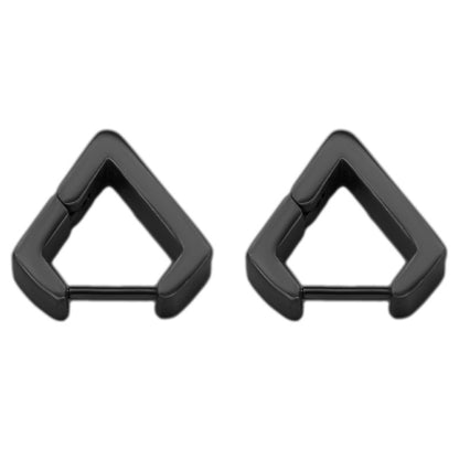 1 Pair Streetwear Triangle Polishing Titanium Steel Earrings