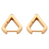 1 Pair Streetwear Triangle Polishing Titanium Steel Earrings