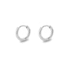 Simple Style Solid Color Stainless Steel Hoop Earrings 1 Pair