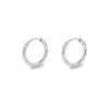 Simple Style Solid Color Stainless Steel Hoop Earrings 1 Pair