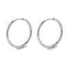 Simple Style Solid Color Stainless Steel Hoop Earrings 1 Pair