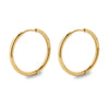 Simple Style Solid Color Stainless Steel Hoop Earrings 1 Pair