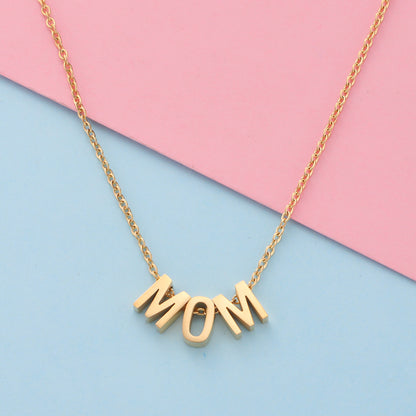 Fashion Letter Mom Stainless Steel Plating Pendant Necklace 1 Piece