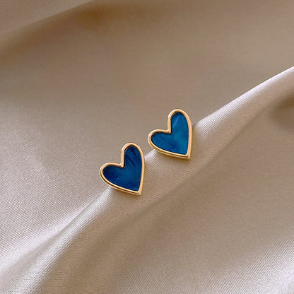 Sweet Square Heart Shape Bow Knot Imitation Pearl Alloy Rhinestone Inlay Opal Women's Earrings 1 Pair