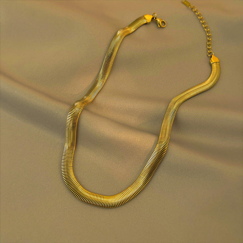 Fashion Geometric Titanium Steel Patchwork Plating Chain Necklace 1 Piece