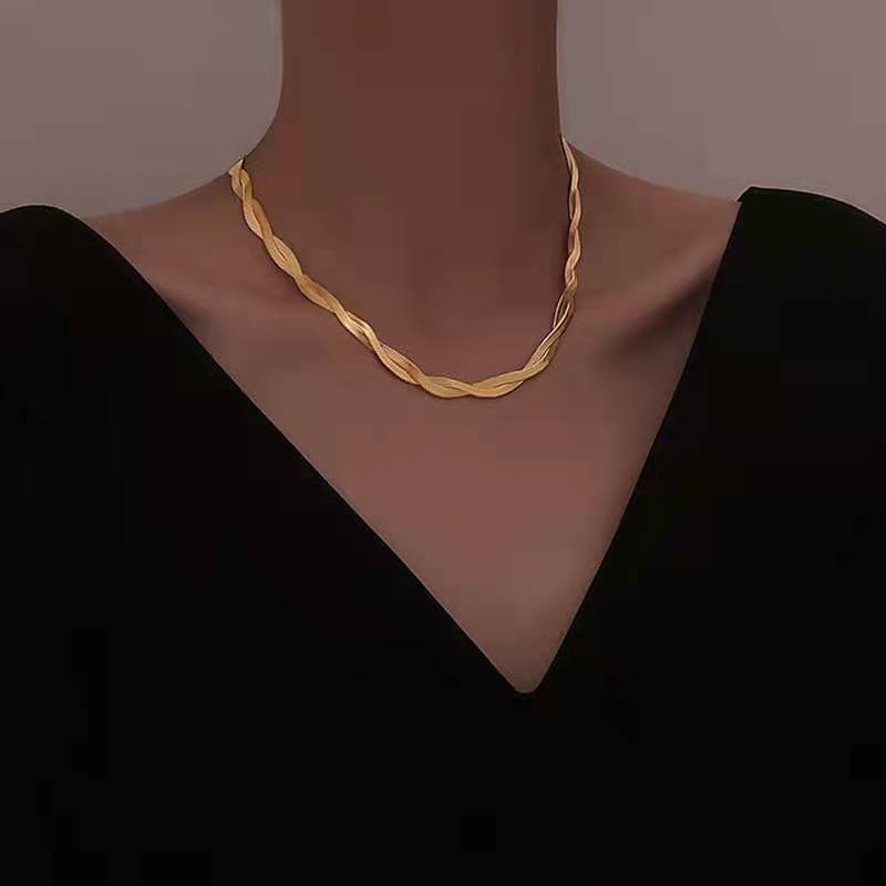 Wholesale Fashion Twist Titanium Steel Plating Bracelets Necklace