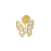 Fashion Wings Butterfly Copper Plating Artificial Diamond Zircon Ear Clips 1 Piece