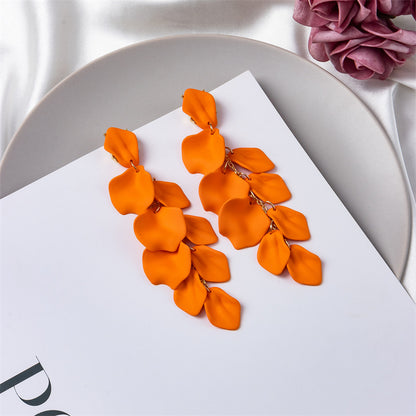 1 Pair Lady Flower Arylic Drop Earrings