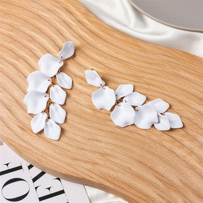 1 Pair Fashion Petal Arylic Stoving Varnish Women's Drop Earrings