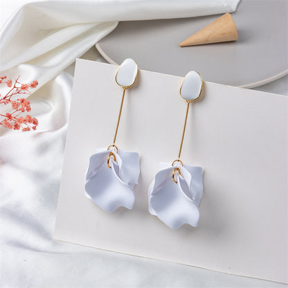 1 Pair Fashion Petal Arylic Stoving Varnish Women's Drop Earrings