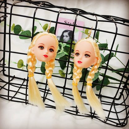 1 Pair Sweet Doll Plastic Resin Earrings