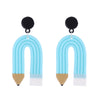 1 Pair Cute Geometric Soft Clay Irregular Women's Earrings