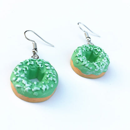 1 Pair Cute Geometric Donuts Resin Women's Earrings