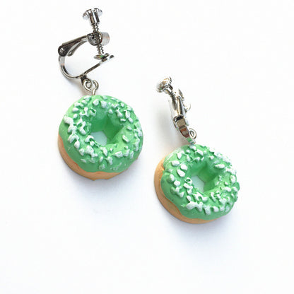 1 Pair Cute Geometric Donuts Resin Women's Earrings