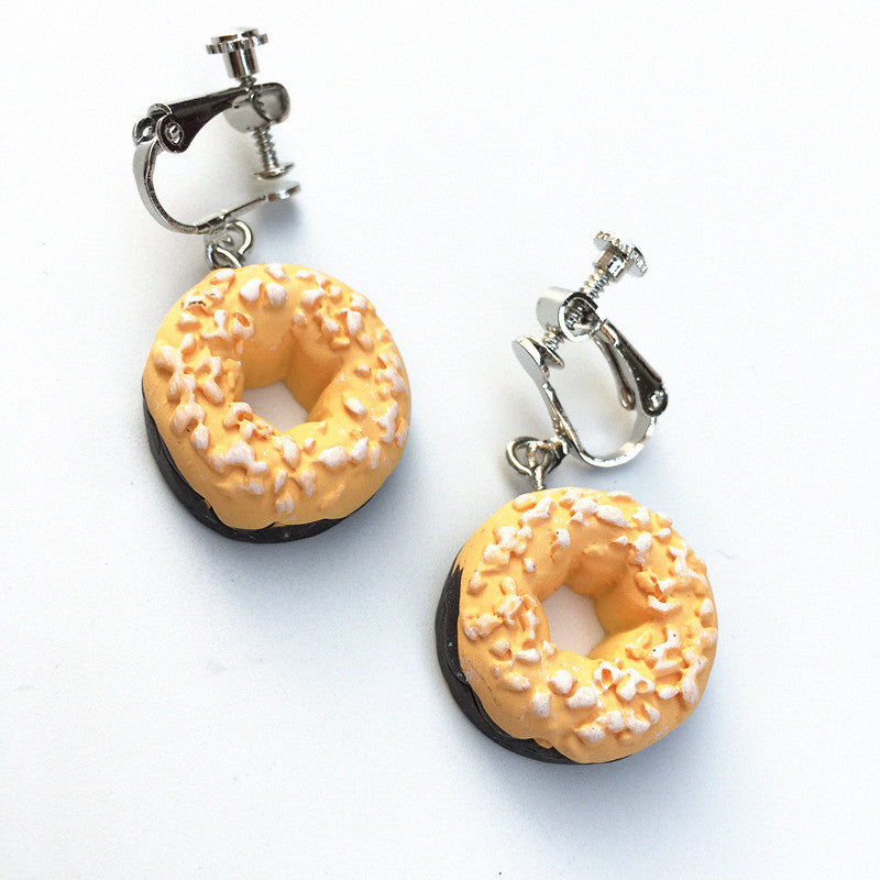 1 Pair Cute Geometric Donuts Resin Women's Earrings