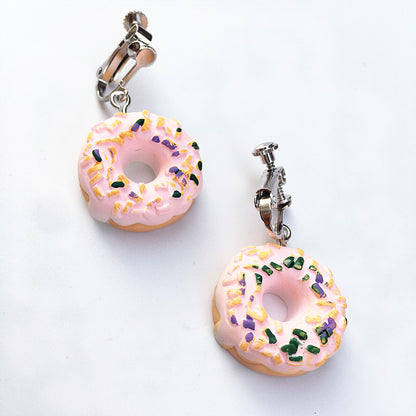 1 Pair Cute Geometric Donuts Resin Women's Earrings