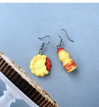 1 Pair Novelty Hamburger Cake Resin Women's Earrings