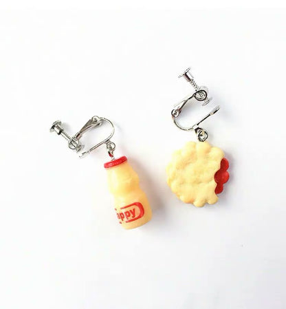 1 Pair Novelty Hamburger Cake Resin Women's Earrings