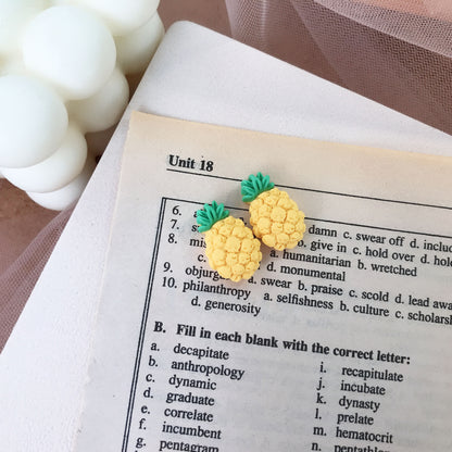 1 Pair Cute Fruit Resin Plating Women's Ear Studs