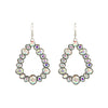 1 Pair Fashion Geometric Plating Alloy Glass Silver Plated Drop Earrings