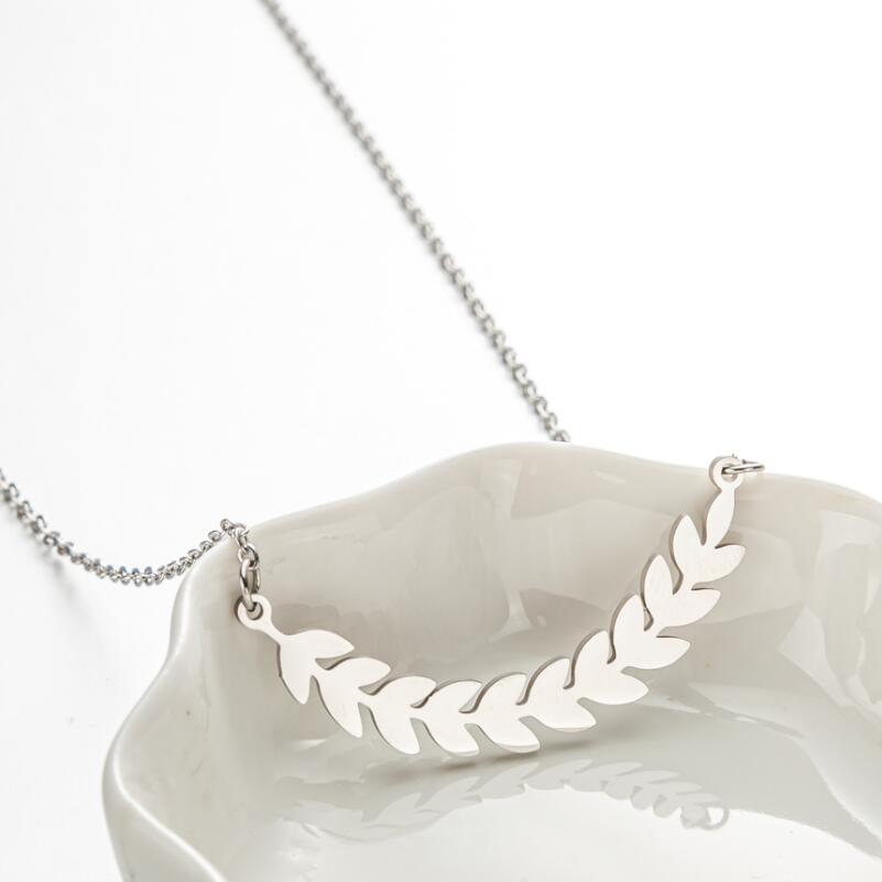 Fashion Leaf Stainless Steel Plating Necklace 1 Piece