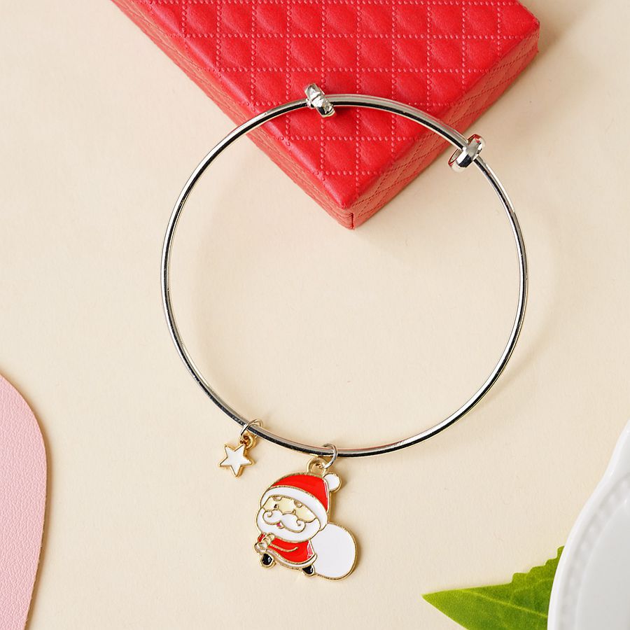 Cute Christmas Tree Santa Claus Alloy Women's Bracelets 1 Piece