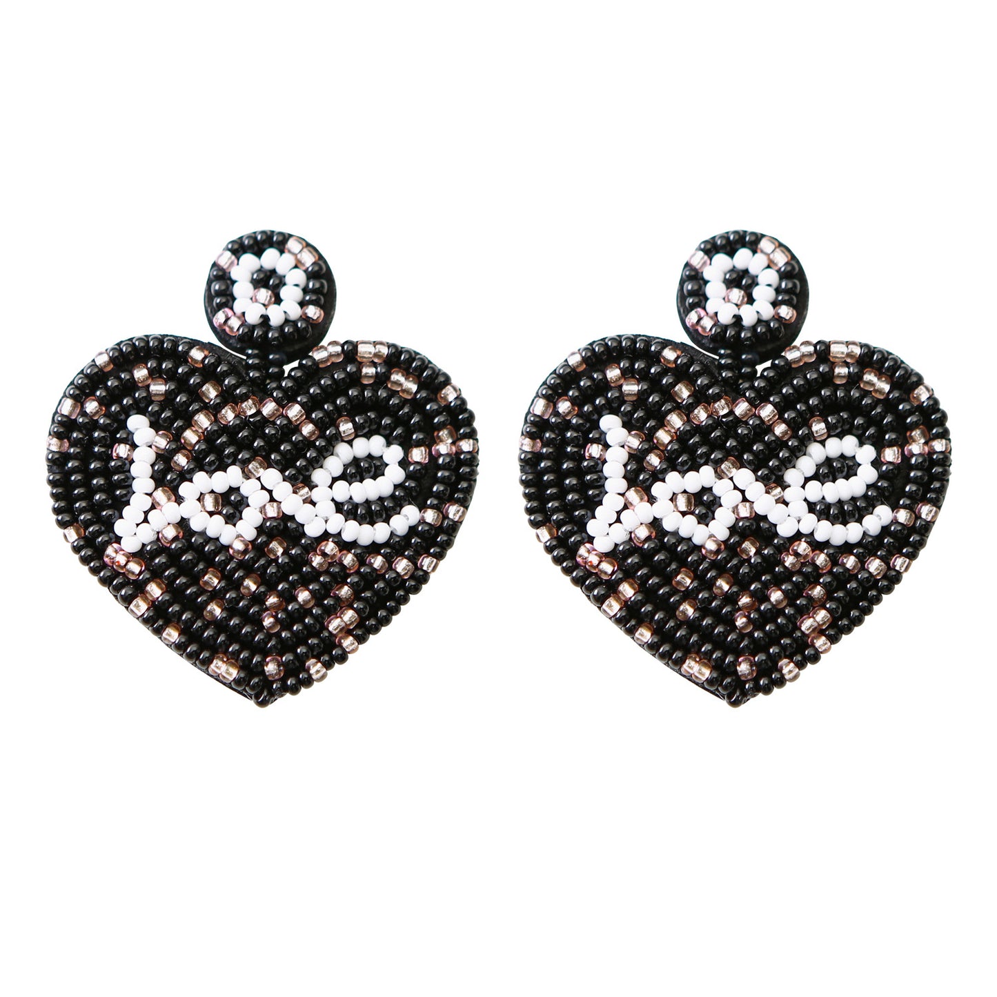 1 Pair Original Design Heart Shape Seed Bead Plating Women's Drop Earrings