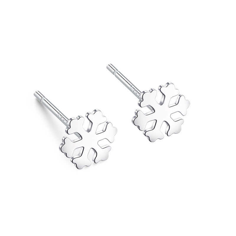 Cute Star Heart Shape Sterling Silver Plating Ear Studs 1 Pair